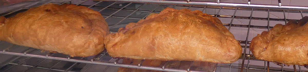 Freshly baked pasties